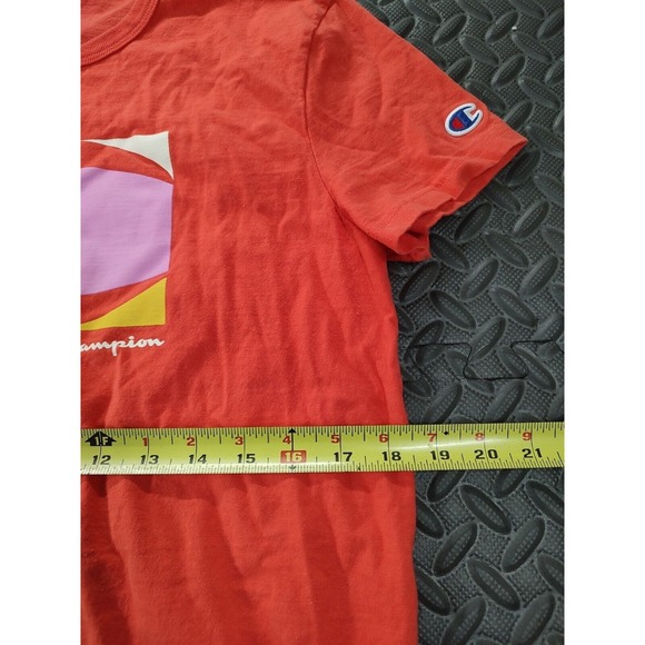 Champion Shirt Adult Small Orange Short Sleeve Active Athletic Casual Men's - Picture 11 of 12